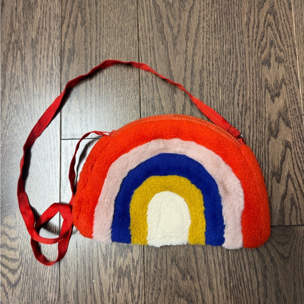 Mini Boden Red and Rainbow Kids Bag